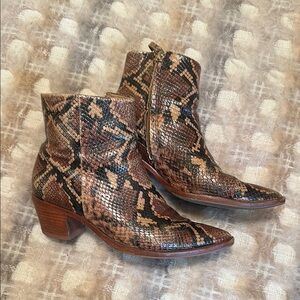 Snakeskin Ankle Boots